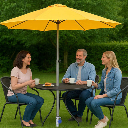 Parasol Ground Anchor – Steel Lawn Spike with Adapters