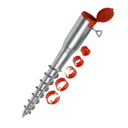 Parasol Ground Spike, Iron, Fits 26–65 mm Poles