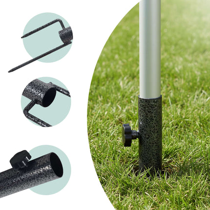 Parasol Ground Spike, Steel, Adjustable 25–32 mm