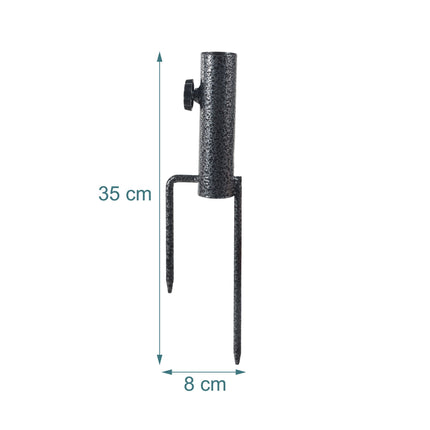 Parasol Ground Spike, Steel, Adjustable 25–32 mm