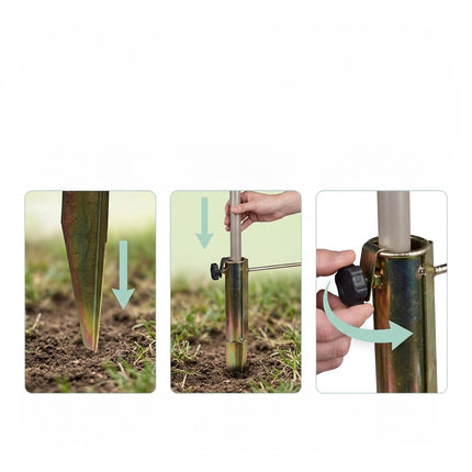 Parasol Ground Spikes, Set of 2, Fits 32 mm Poles