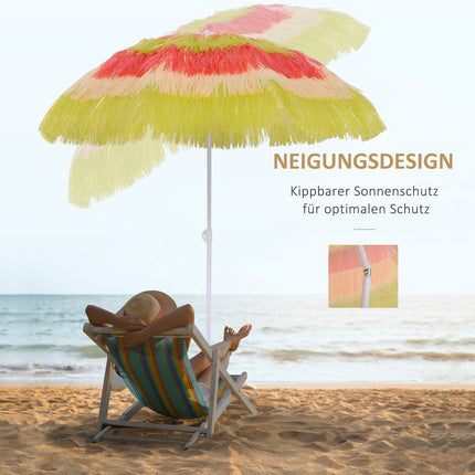 Hawaiian Beach Umbrella - Colorful, 160 cm in diameter