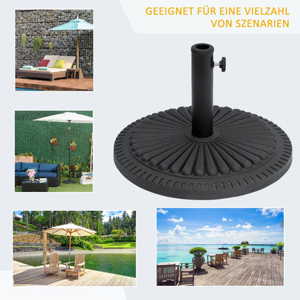 Parasol stand 14 kg cement base, fits 35-48 mm poles