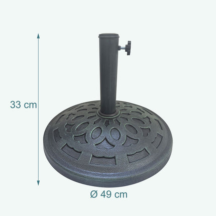 Parasol Stand 14kg with Multi-Size Pole Adapters