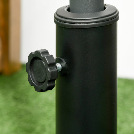 Umbrella stand, 19 kg base, fits Ø 32/38/48 mm poles, black