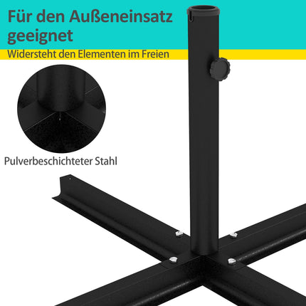 Parasol stand, Black - 4 Kg, Fits Ø38-48 Mm poles
