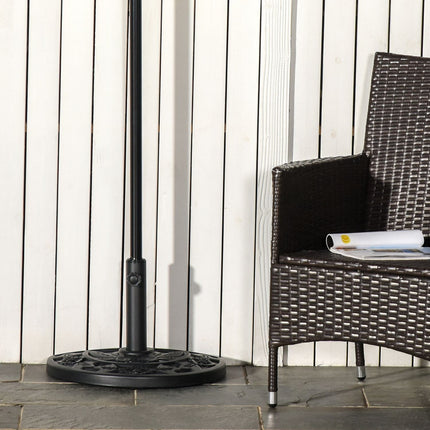 Garden Umbrella Base 9Kg, Flower Design, Ø35/38/48Mm