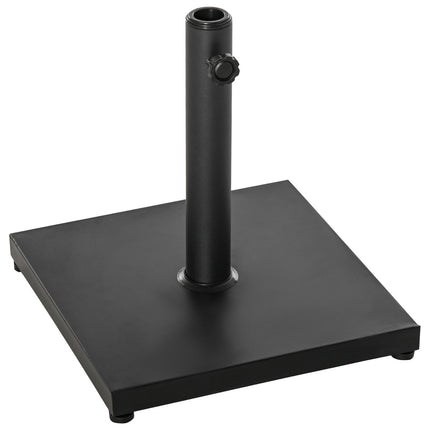 Black Metal & Cement Umbrella Base, 13 Kg, Fits Ø35-48 Mm