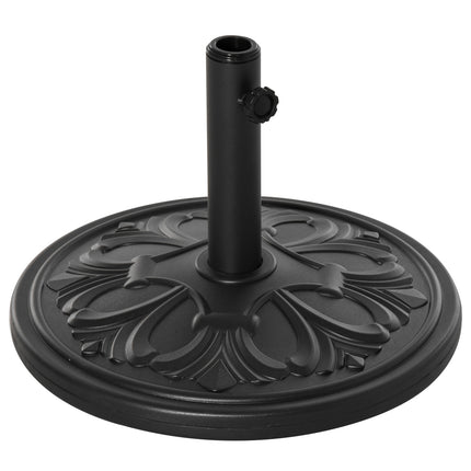 Antique black umbrella base, 13 kg, plastic and cement
