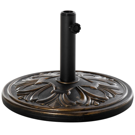 Antique bronze umbrella base, 13 kg, fits Ø35-48mm poles