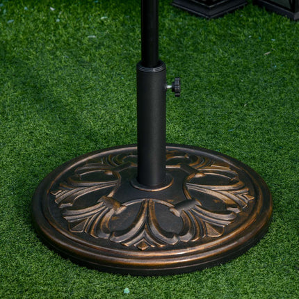 Antique bronze umbrella base, 13 kg, fits Ø35-48mm poles