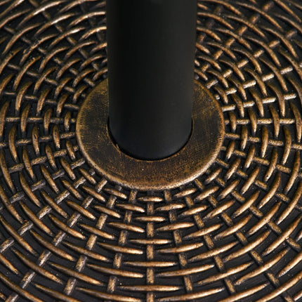 Heavy-Duty 25 Kg Rattan Look Parasol Base, Ø53 X 40 Cm