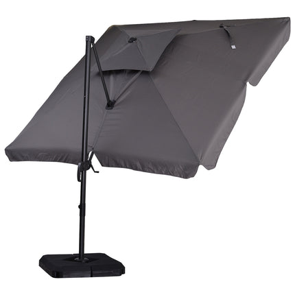 Cantilever Parasol, UV50+ with Stand & Cover, 270x270 cm