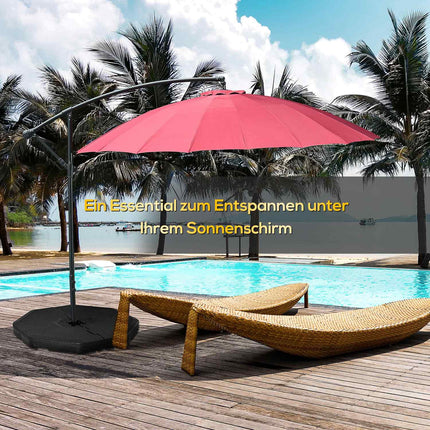 Umbrella weight base, 4-part Heavy-Duty HDPE, 140 kg capacity