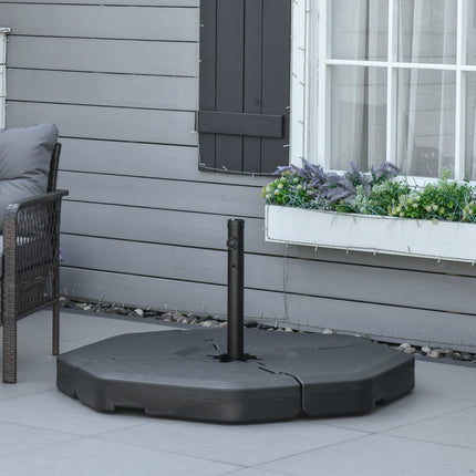 Umbrella weight base, 4-part Heavy-Duty HDPE, 140 kg capacity