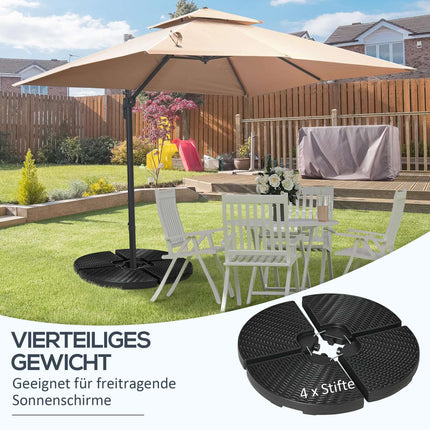 Weatherproof Cantilever Umbrella Base, HDPE, Up to 68 Kg