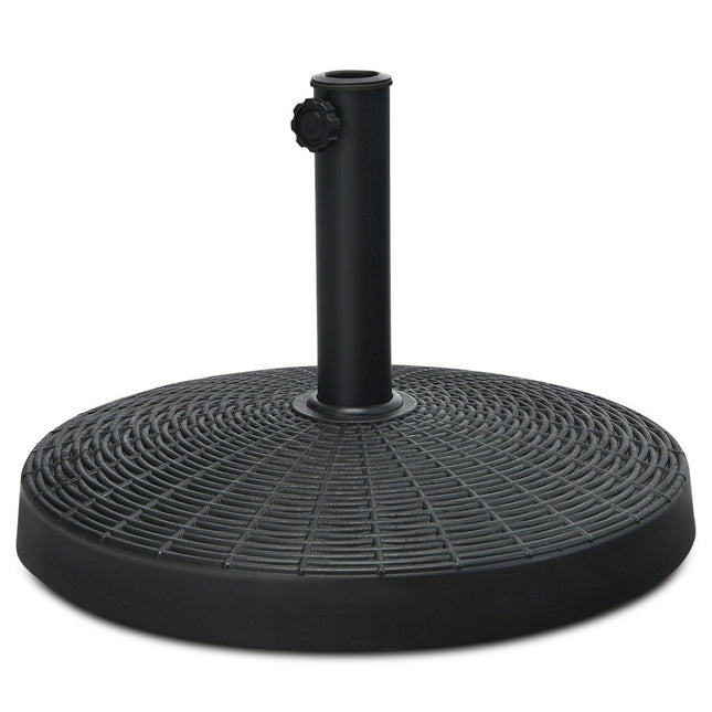 Parasol base 22 kg umbrella base made of synthetic resin in rattan look 52 x 36 cm black