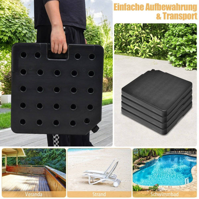 Parasol base 52 liters / 78 kg Fillable with water or sand Parasol base