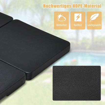 Parasol base 52 liters / 78 kg Fillable with water or sand Parasol base
