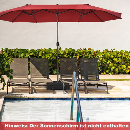 Parasol base with sandbags (90 kg capacity) 73 x 73 x 41 cm Black