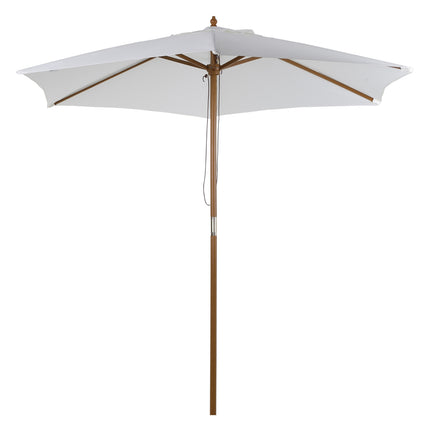 Garden parasol, Bamboo & Polyester, Ø2.5 x 2.3 m, White