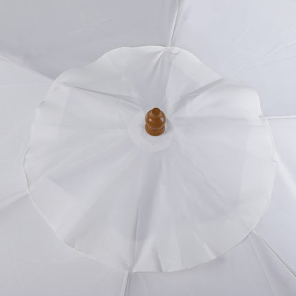 Garden parasol, Bamboo & Polyester, Ø2.5 x 2.3 m, White