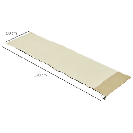 Parasol cover with zipper, durable oxford fabric, beige/coffee