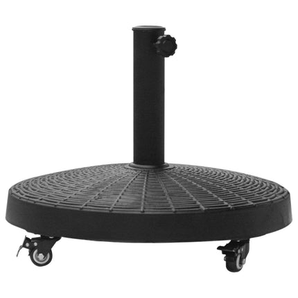 Umbrella base with wheels, Rattan look, 25 Kg, Ø38/48 mm