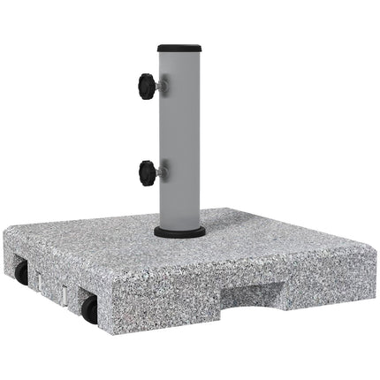 Granite Parasol Base, 28kg with wheels - Fits Ø32-48mm post