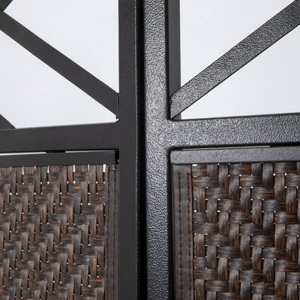 Garden room divider, Rattan look, UV resistant, 148x181 Cm