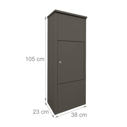 Parcel Box with Lockable Compartment and 4 Keys
