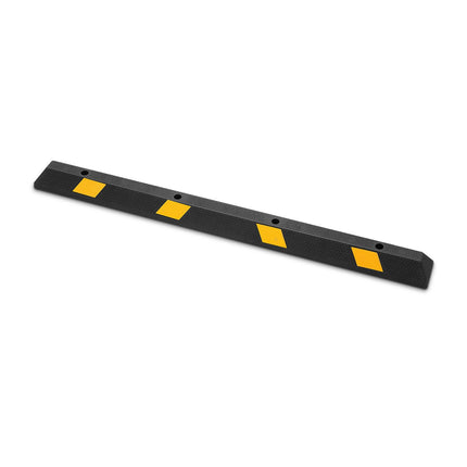Parking Stopper, 72 Inch Rubber Curb with Reflective Strips