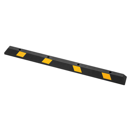 Parking Stopper, 72 Inch Rubber Curb with Reflective Strips