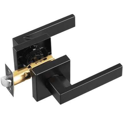 Passage Door Lever Handle, 5-Pack, Matte Black, Reversible