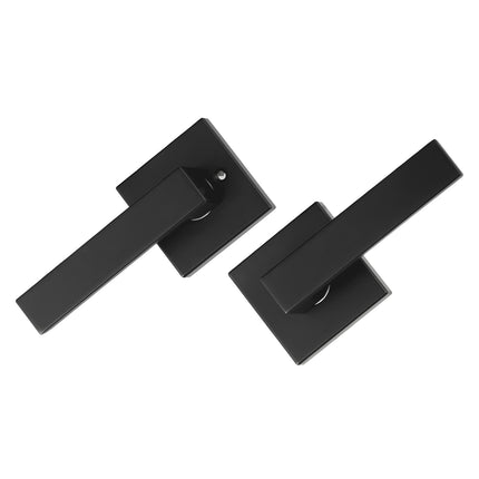 Passage Door Lever Handle, 5-Pack, Matte Black, Reversible