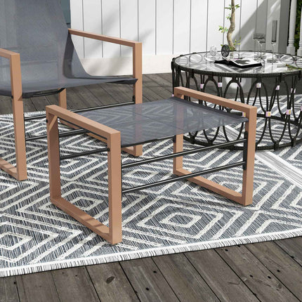 Patio chair set with mesh cover, metal frame, dark grey
