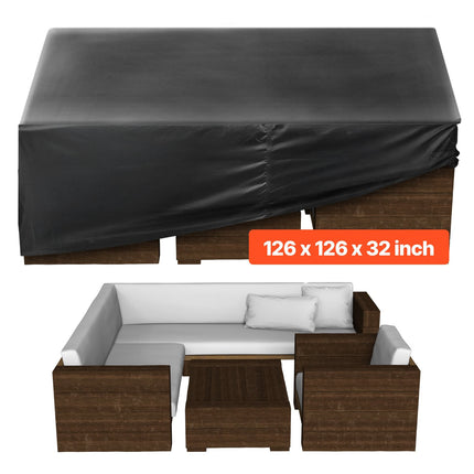 Patio Furniture Cover 320x320x81cm, 420D Waterproof; Air Vents