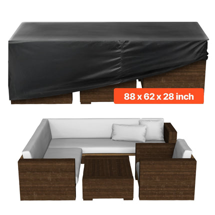 Patio Furniture Cover 420D Waterproof, 224 x 158 x 71 cm
