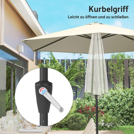 Patio Umbrella, 270 cm, UPF 50+ UV Protection