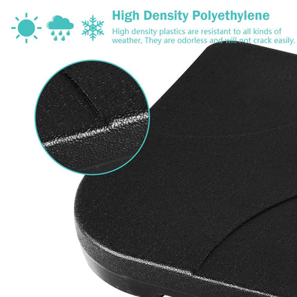 Patio Umbrella Base, Fillable Water or Sand, HDPE Black