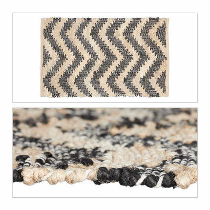 Patterned jute rug 50 x 80 cm