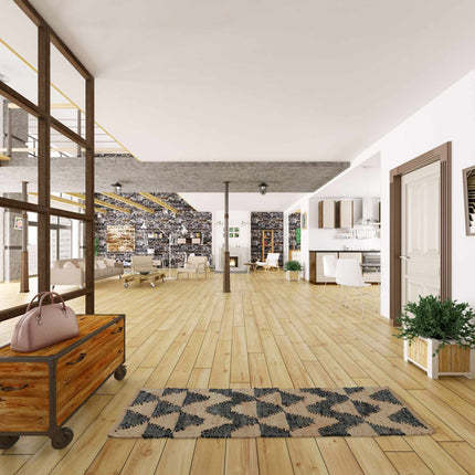 Patterned jute rug 70 x 140 cm