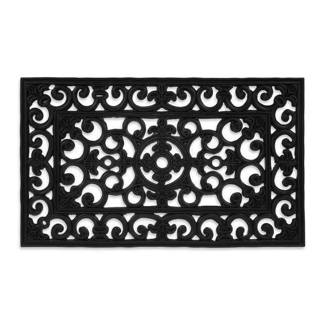 Patterned, rubber door mat