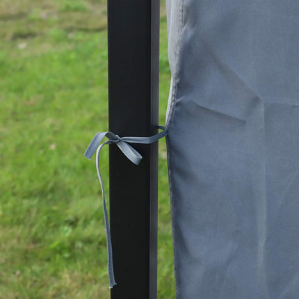 3x3M aluminum garden pavilion tent, dark grey, PC roof