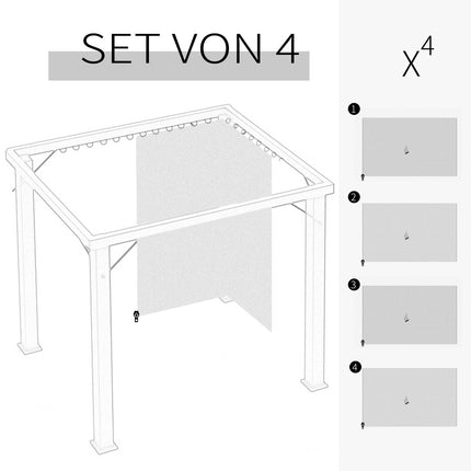 3x4M Beige Polyester Pavilion Side Panels for Party Tents