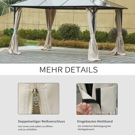 3x4M Beige Polyester Pavilion Side Panels for Party Tents