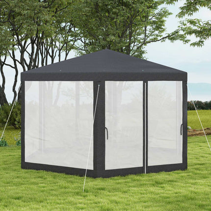 Hexagonal 4x4m pavilion, polyester & metal, with mosquito net