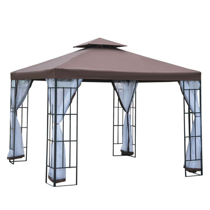 Garden pavilion - Mosquito net & Double roof - 3x3m