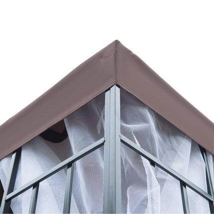 Garden pavilion - Mosquito net & Double roof - 3x3m