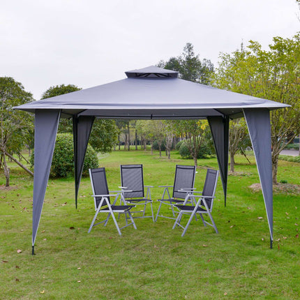 Gray metal Pavilion Party tent 3.45x3.45x2.68M Polyester